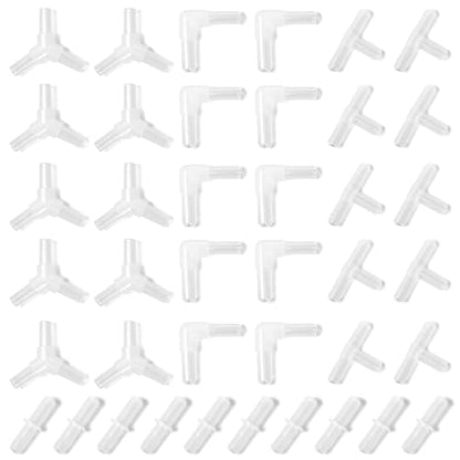 AQUANEAT Aquarium Airline Tubing Connector, Fish Tank Air Pump Connector, Plastic, 40Pcs