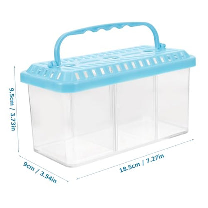 Toyvian 3-Compartment Fish Isolation Box Removable Breeding Tank Divider Multi-Functional Fish Hatchery Container for Aquarium Use