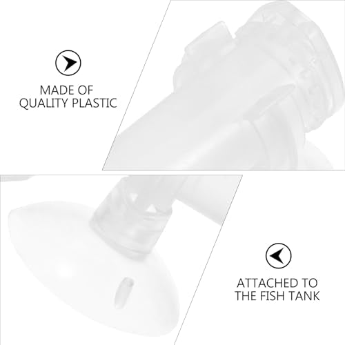 Cabilock 5pcs Mini Aquarium Feeder Tube with Suction Cup Automatic Shrimp Dropper Feeder for Small Fish Tank Breeding and Ornamental Fish