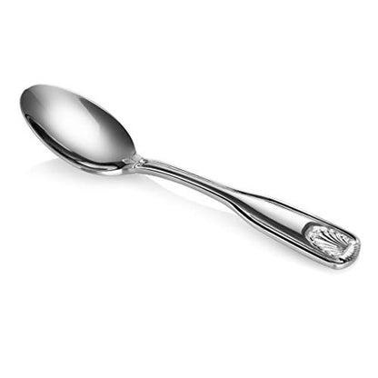 New Star Foodservice Shell Pattern 18/0 Stainless Steel Coffee Spoon, 4.6-Inch, Set of 12, Commercial Grade - size: Coffee Spoon (4.6-Inch)