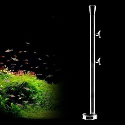 Aquarium Feeder Tube Glass Feeding Tube with Round Feeding Tray Multiuse Shrimp Feeder for Home Use, 45cm