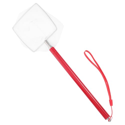 Amosfun Small Telescopic Aquarium Shrimp Net with Red Extended Handle, Fine Mesh Fish Tank Scoop for Nano Tanks, Lightweight Fishing Net for Shrimp and Small Fish Maintenance