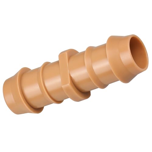 Drip Irrigation Barbed Coupling Fittings: 25 Pieces 1/2 Inch Drip Line Coupler Connectors for 1/2" Drip Irrigation Tubing Irrigation System Replacement Parts for Sprinkler Systems