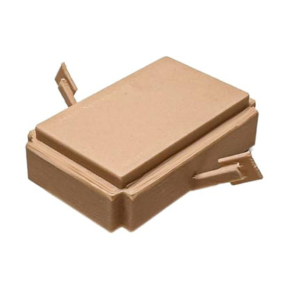 Floating Wooden Boat Styled Tank Decor – Block Game Themed Floating Ornament for Aquariums & Terrariums (Brown)
