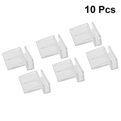 COLLBATH 10Pcs Aquarium Support Bracket for Fish Tank Covers Durable Plastic Fish Tank Cover Frame Holder for Home Aquariums