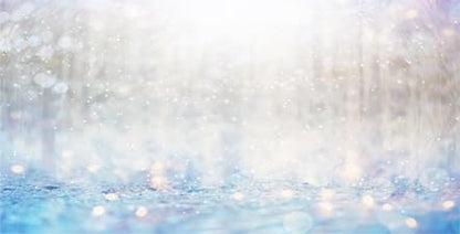 48x24IN Winter Silver White Bokeh Aquarium Background, Golden Spots Sparkle Fish Tank Decorations, Christmas Art Terrarium Background