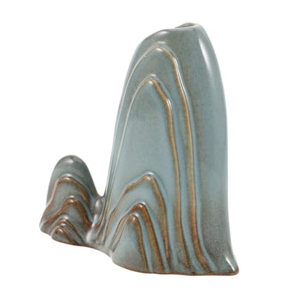 ORFOFE Ceramic Mini Mountain Decor Multifunctional Fish Tank Landscape Ornament Zen Garden Accessory for Home and Office Unique Brush Holder for Dining Room Table
