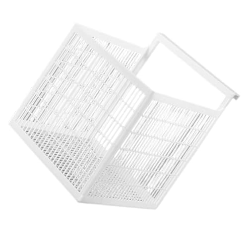 Fry Isolation Box,Aquariums Fishing Fry Isolation Box for Secure Habitat Bettas Fry Ventilation Holes Oxygen Flows Easyly Install - color: White