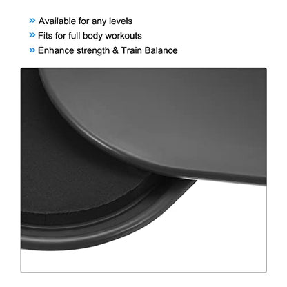 uxcell Exercise Core Sliders, Oval Glider Discs with Feet Cover, Dual Sided Usage in Home Gym for Full Body Workout