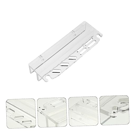 UKCOCO Acrylic Aquarium Tool Holder Water Plants Maintenance Organizer Rack for Aquatic Tools Storage Stand for Fish Tank Cleaning and Care