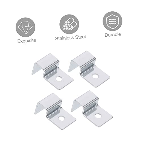 4pcs Support Frame Fish Tank Bracket Fish Tank Lid Holder Support Aquariums Glass Cover Clip Fish Tanks Fish Tank Glass Cover Clip Glass Holder Stainless Steel Equipment Frameless