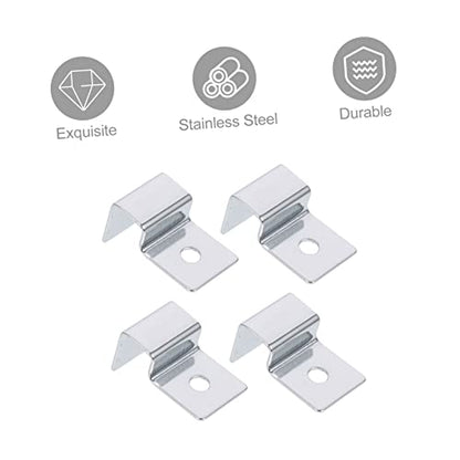 4pcs Support Frame Fish Tank Bracket Fish Tank Lid Holder Support Aquariums Glass Cover Clip Fish Tanks Fish Tank Glass Cover Clip Glass Holder Stainless Steel Equipment Frameless