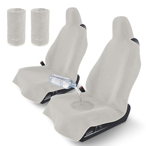Wigoo Car Seat Cover Towel, Waterproof, for Use After Gym, Gray, 2 Pack - color: Gray, size: 2 Pack