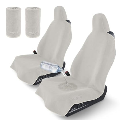 Wigoo Car Seat Cover Towel, Waterproof, for Use After Gym, Gray, 2 Pack - color: Gray, size: 2 Pack