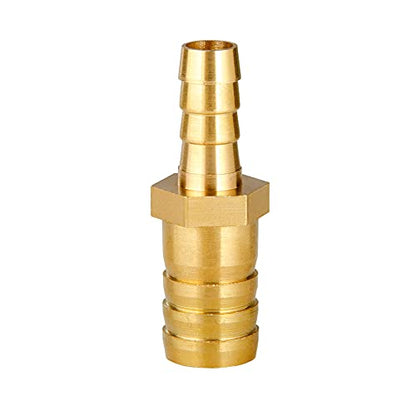 Brass Hose Barb Reducer 1/2" to 3/8" Barbed Reducer Fitting Reducing Splicer Mender Union Adapter for Air Water Fuel