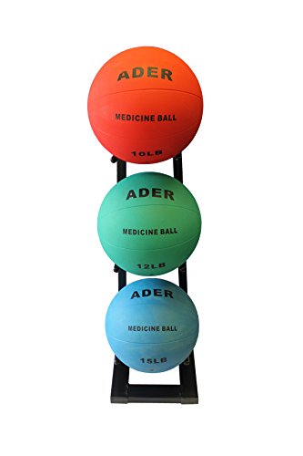 Ader Medicine Ball Set w/Rack - size: Rack + 8-12 LB Med Balls