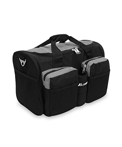 Everest Gym Bag with Wet Pocket, Dark Gray/Black