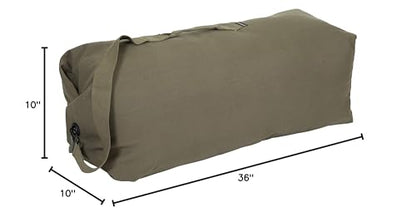 Stansport Deluxe Duffel Bag with Shoulder Strap - color: Olive Green, size: 36" X 10" X 10" (Pack of 12)