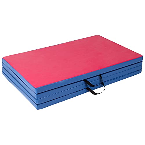 Polar Aurora 4'x8'x2 Thick Folding Gymnastics Exercise Mat Aerobics Stretching Yoga Mats - color: 4 Colors