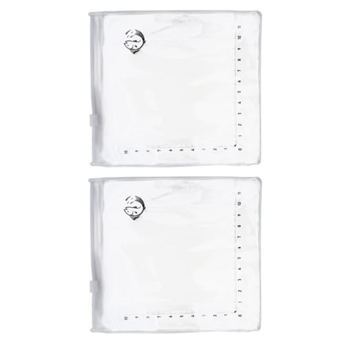 Clear Fishing Bag with Measurement Scale Light Weight PVC Materials for Safe Fish Transport and Observation Foldable Fishing Tool Bag - color: 2 Pack