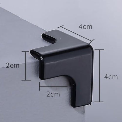Thickened Corner Guards, Black Silicone Safety Edge Protectors for Tables, Furniture Corners, Kitchen Cabinets, Anti-Collision Baby Proofing Cushions (Black, 8-Pack) (Medium) - size: Medium