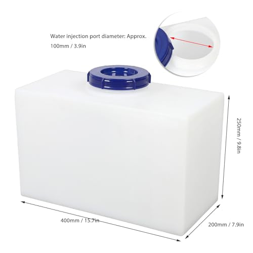 5 Gallon Fresh Water Holding for RV, Food Grade LLDPE Water Storage Container Portable for Trailer Boat Yacht, 15.75 x 9.84 x 7.87in