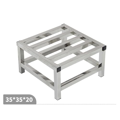 Stainless Steel Floor Bracket Rectangular Shelf with Raised Base, Fish Tank Bottom Frame, Heavy-Duty Shelf,15 * 15 * 5cm
