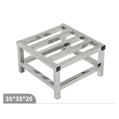 Stainless Steel Floor Bracket Rectangular Shelf with Raised Base, Fish Tank Bottom Frame, Heavy-Duty Shelf,15 * 15 * 5cm
