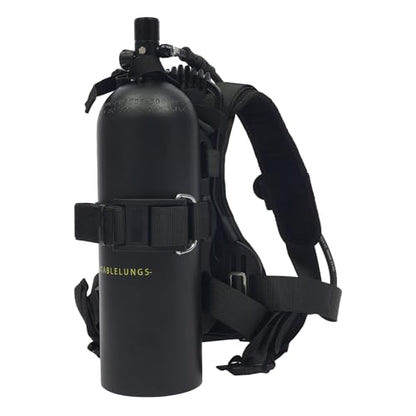 4L Scuba Tank Kit 3000PSI with Yoke to 8mm Inflation Adapter, 6061 Aviation Aluminum Portable Diving Tank Equipment with Backpack & Diving Mask for Underwater Recreation Snorkeling Backup