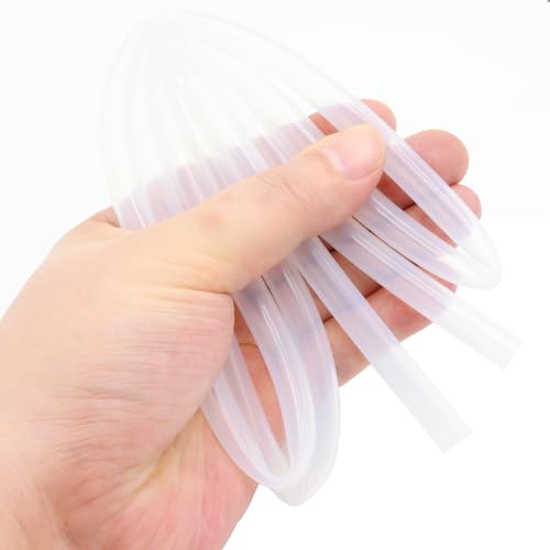 Silicone Tube 9/32"(7mm) ID x 3/8"(9mm) OD Clear Flexible Silicone Rubber Tubing Water Air Hose Pipe Transparent (3.3ft / 1m；7 x 9mm) - size: 7mm ID x 9mm OD
