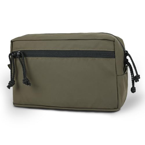 Tactical Admin Pouch Molle, 500D Nylon Water-Resistant EDC Gear Organizer, Horizontal Utility Tool Bag for Chest Rig & Vest, Large Capacity Medical EMT Sub-Pack with Mag Holder