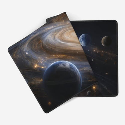 XXL Gaming Mouse Pad 35.4 x 15.7 Inch, Large Extended Desk Mousepad with Galaxy Space Design, Water-Resistant Surface & Stitched Edges, Non-Slip Rubber Base Desk Mat for Gaming, Office & Home - color: Galaxy Space