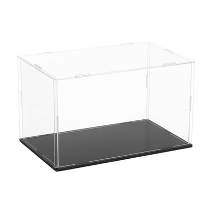 uxcell Acrylic Clear Display Case for Collectibles Self-Assemble Display Boxes with Black Base Dustproof Countertop Storage Box for Collectibles Action Figures, 9.8 x 5.9 x 5.9 Inch - size: 9.8 x 5.9 x 5.9 Inch