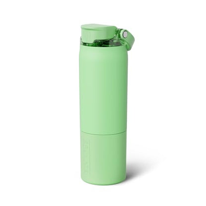 BrüMate Rise 25oz Water Bottle With 100% Leakproof Covered Silicone Straw | Insulated Stainless Steel Water Bottle | Cup-Holder Friendly | Fast Flow | Soft Sip Silicone Spout | BPA-Free (Kiwi) - color: Kiwi, size: 25 Ounces
