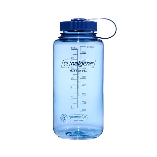Nalgene 32 oz Wide Mouth Water Bottle, Baby Blue - color: Baby Blue, size: 32 Ounces