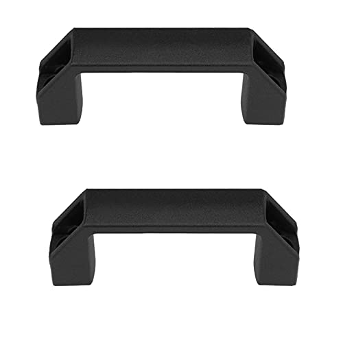 2pcs Pull Handles Black Plastic,for Luggage Mechanical Equipment, with M8x25 Mounting Screws and Nuts,Hole Centers 120mm/4Inch