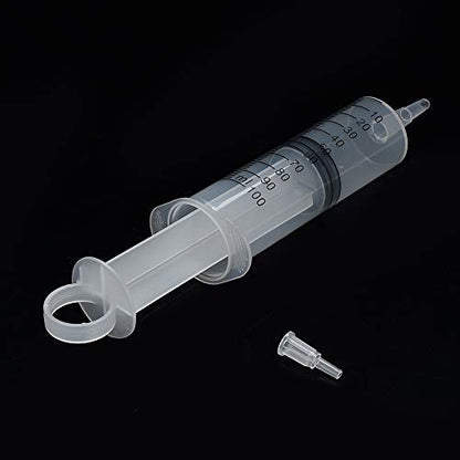 3 Pack 100ml Syringes with 55.1 Inch tube for Dispensing, Measuring, Scientific & Refilling - style: 100 ml
