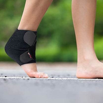 Universal Ankle Compression Wrap – Hot and Cold Therapy System Ankle Support with Direct Stick Packs & Dual Compression Straps – Breathable & Hypoallergenic Design - style: Ankle