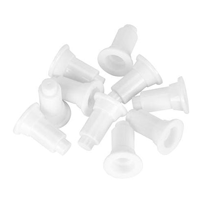 Generic 100Pcs Aquarium Isolation Board Support Feet, Adjustable Height PVC Fish Tank Divider Stands, Food Grade Safety Material Stands, Ideal for Easy Cleaning & Stability in Fish Tanks (White) - color: White