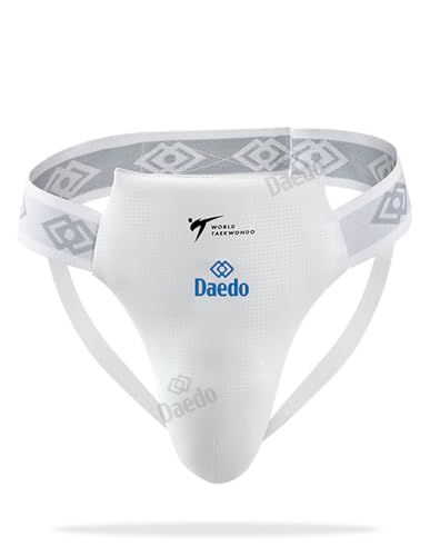 DAEDO Taekwondo Groin Guard Male, WT Recognized, Durable Protection for International Competitions, Sizes: XS to XL - size: Small