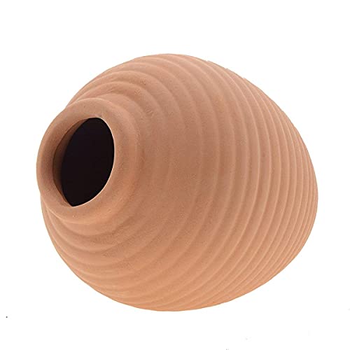 Saim Ceramic Jar Aquarium Decorations, Cute Little Cichlid Cave, Breeding Cones Cave Fish Tank Ornaments for Betta Fish Amano Shrimp Cichlid Bonsai to Play, Hide and Rest, Yellow