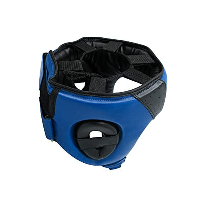 TMA Adult Headgear for Boxing, MMA Training and Kickboxing, Helmet for Sparring, Muay Thai and Taekwondo - color: Blue