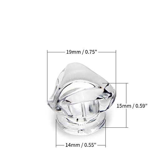 12Pcs Tiny Pull Handle Triangle Acrylic Mini Knob 19mm Diameter Clear Shiny Knobs for Jewelry Box, Gift Case and Makeup Box - color: Triangle handle, size: 12 Pieces