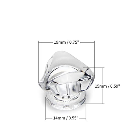 12Pcs Tiny Pull Handle Triangle Acrylic Mini Knob 19mm Diameter Clear Shiny Knobs for Jewelry Box, Gift Case and Makeup Box - color: Triangle handle, size: 12 Pieces