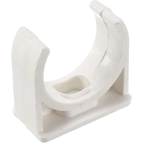 40 Pcs U-Shaped PVC Water Pipe Clamps, Clips Fit for 1" (25mm) Pipes, TV Trays Tubing Hanger Support Pex Tubing (White 25mm) - size: 25mm,40Pcs(White)