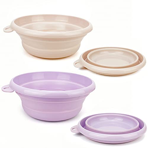 2Pack Collapsible Wash Basin Collapsible Dish Tub Portable Sink,Space Saving for Dishing, Fruit, and Camping, Hiking and Home