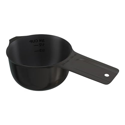 Color Up ¾ Cup Measuring Cup (180 ml) – Premium Blck Stainless Steel, Accurate for Wet & Dry Ingredients, Embossed Markings, Easy-Pour Spouts, Dishwasher-Safe, Kitchen Essential - size: 3/4 Cup (180 ml) Black
