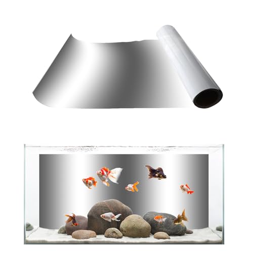 Dark Gray Aquarium Background 12x24 Inch Self-Adhesive Fish Tank Decorations, Gradient White Abstract Minimalist Stripe Decorative Fish Tank Background Polyester Aquarium Decor Poster - color: Dark gray, size: 12x24in