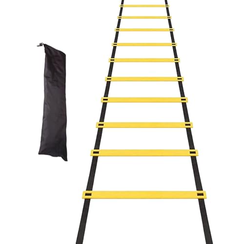 Speed Ladder Footwork Workout Training Exerciser Storage Bag Included | Football Ladder Speed Training Football Basketball Hockey Badminton Tennis for Youth Adults Athletes Men Women Professionals