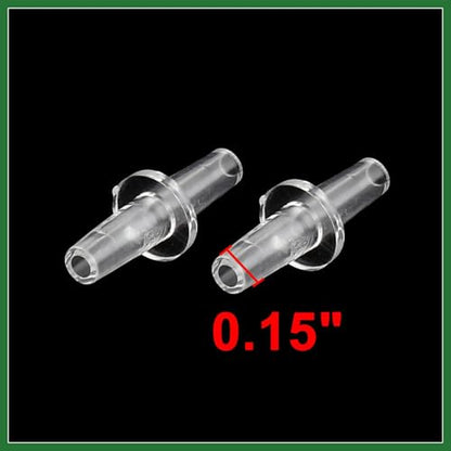 Motoforti Universal Aquarium Straight Air Line Connector Clear White 4mm Tubing 10pc Long-Lasting